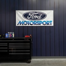 3-Color Early 80s Retro Ford Motorsport Banner picture