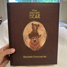 Disney Brother Bear Storybook Christmas Ornament Set Book Box Complete picture