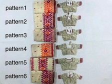 Semi Tasor Dhakai Saree with Blouse size 38 adjustable upto 46 picture