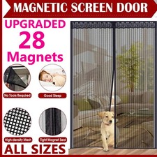 Magnetic Screen Door Mesh Curtain Durable Heavy Duty Mosquito Net Bug Hands Free picture