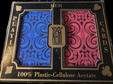 Rare Two Complete Decks of KEM Mehndi Plastic Poker Playing Cards USA  V7 picture