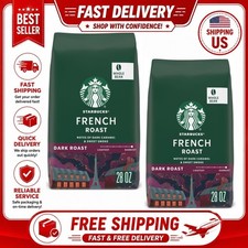 2Pack Starbucks French Roast,Whole Coffee Beans,Dark Roast Hot or Iced Coffee,28 picture