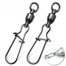 20~100Pcs Ball Bearing Swivels Snap with Duo Lock Snap Fishing Tackle 22LB~276LB picture
