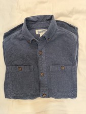 Duluth Trading Co Mens Small Slim Fit Blue Flannel Button Front Workwear picture