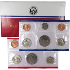 1987 Uncirculated Coin Set U.S Mint Original Government Packaging OGP picture