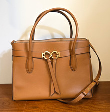 kate spade new york Brown Pebbled Satchel (Purse) Top Handle Zip Detach Strap picture