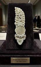 100% NATURAL NEPHRITE JADE TURBAN MUGHAL ANTIQUE 18th Century OLD RARE JEWELLRY picture