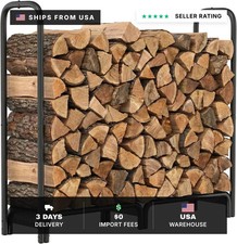 Firewood Rack，4ft Heavy Duty Fire Wood Storage Racks for Indoor Outdoor，Metal Lo picture
