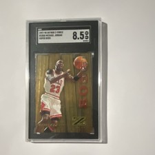 SkyBox 1997-98 Z-Force Michael Jordan Super Boss 10/20 SB Chicago Bulls SGC 8.5 picture