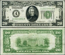 FR. 2051 D $20 1928-A Federal Reserve Note Cleveland D-A Block VF+ picture