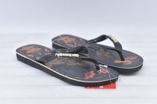 Womens Havaianas Classic Nature Flip-Flop Sandals Black Size 7/8 (EU 39-40) picture