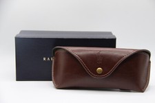 NEW RALPH LAUREN BROWN BUTTON AUTHENTIC EYEGLASSES SUNGLASSES CASE W/BOX picture