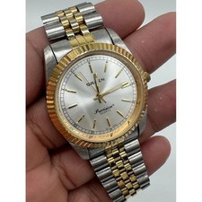 Gruen Precision President Watch Men Gold Tone Gold Dial 32mm Round Fresh Battery picture