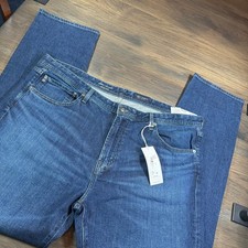 AG Adriano Goldschmied Everett Slim Straight Jeans Men 40x32 Dark Wash NWT picture