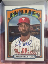 ANDREW MCCUTCHEN 2021 TOPPS HERITAGE REAL ONE BLUE INK ON CARD AUTO #ROA-AM picture