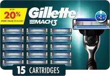 Mach3 Men's Razor Blades, 15 Blade Refills picture