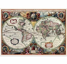 1630 Historic Old World Map by Hendrik Hondius - 24x17 or 34x24 picture