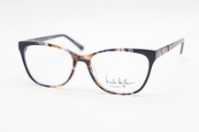 NEW NICOLE MILLER IBIZA C02 BROWN NAVY BLUE AUTHENTIC EYEGLASSES 53-15 picture