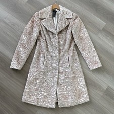 Vintage Bebe Y2K Light Pink Faux Fur Coat XS picture