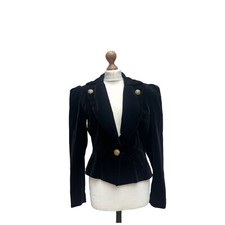 Hermes Black Velvet Corduroy Blazer Jacket  Size 42 fits LBlack picture