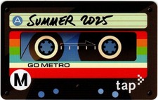 Metro TAP Card SUMMER 2025 Cassette Tape L.A. Bus Subway Train Transit Fare Card picture