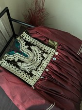 Afghan Traditional Burgundy Dress Women’s Handmade Embroidered Kuchi Afghan Gown picture