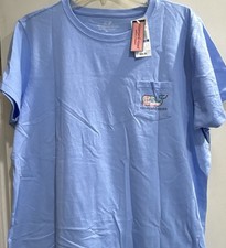 Vineyard Vines  XL Blue Martha's Vineyard Whale Logo Pocket Tee Cotton NWT Teen picture