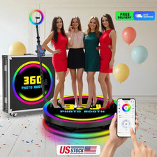 360 Photo Video booth Platform with Rotating Camera Wedding Party Rent picture