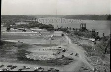 1967 Press Photo Aerial View of Northern States Power St. Croix River Plant picture