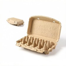 25PCS Rectangle Shaped Eggs Cartons 29x15cm Reusable Natural Pulp Cardboard 1... picture
