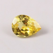 AAA Natural Flawless Ceylon Yellow Sapphire Loose Pear Gemstone Cut 4.13 CT picture