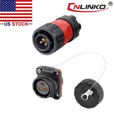 3 Pin Power Circular Connector Male Plug & Female Socket Outdoor Waterproof IP67 picture