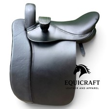 Genuine Leather Women's Side Saddle Handmade Black Horse Riding Equestrian picture