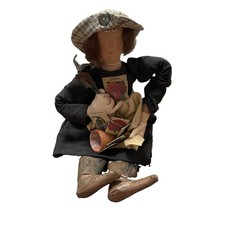 Folk Art Americana Artist Greta Chirco Cloth Rag Doll Garden Sew Be It picture