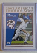 2004 Topps - Alex Rodriguez American League MVP Texas Rangers Rare Insert #716  picture