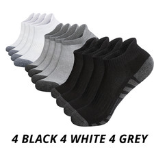 6-12 Pairs Mens Plain Solid Polyester Sports Ankle Socks Low Cut Size 9-13 picture