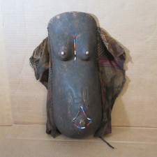 Antique African Makonde Art Wooden Tribal Pregnant Belly Plate Fertility Mask picture