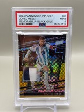 🔥 Lionel Messi Black Gold Prizm Memorabilia /5 🔥 2024 Panini National VIP SSP picture