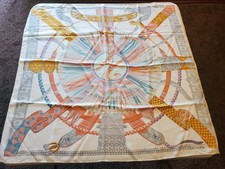 HERMES Carre 90 Ceintures et Liens Silk Scarf picture
