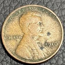 1910-S Lincoln Wheat Cent Penny - Key Date - F/VF Detail - San Francisco Mint 1C picture