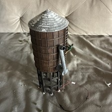 O Guage Model Trains Custom Weathered 3d-printed Water Tower Winter Lighted picture