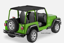 Bestop 52544-35 Header Safari Extended Bikini Top Black for 04-06 Wrangler LJ picture