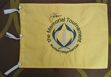 JACK NICKLAUS signed Memorial flag PGA  6 X Masters Champion picture