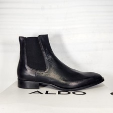 Size 10 - Aldo Dax - Black Leather - Mens picture
