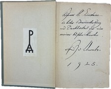 RARE Inscribed To Albert Einstein By Fritz V. Unruh 1925 Bookplate 