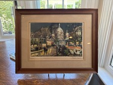 Charles Blondin Signed Limited Edition Print Sacre Coeur Paris Framed 371/500 picture