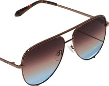 Quay Australia High Key Sunglasses Brown Frame/ Brown Blue Fade Lens 56mm picture