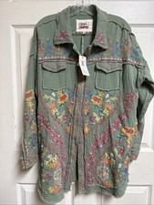 Johnny Was Embroidered Toyah Blouse Shirt M NWT $ 295 picture