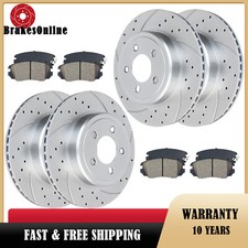 345mm Front 320mm Rear Rotors Brake Pads for Dodge Charger Challenger Magnum AWD picture
