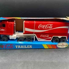 Vintage Coca Cola Delivery Truck Remco 1988 Semi Tractor Trailer Plastic Collect picture